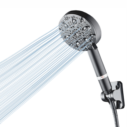MineralStream Luxe 9 Mode High Pressure Showerhead (Filtered)-Black Add-on