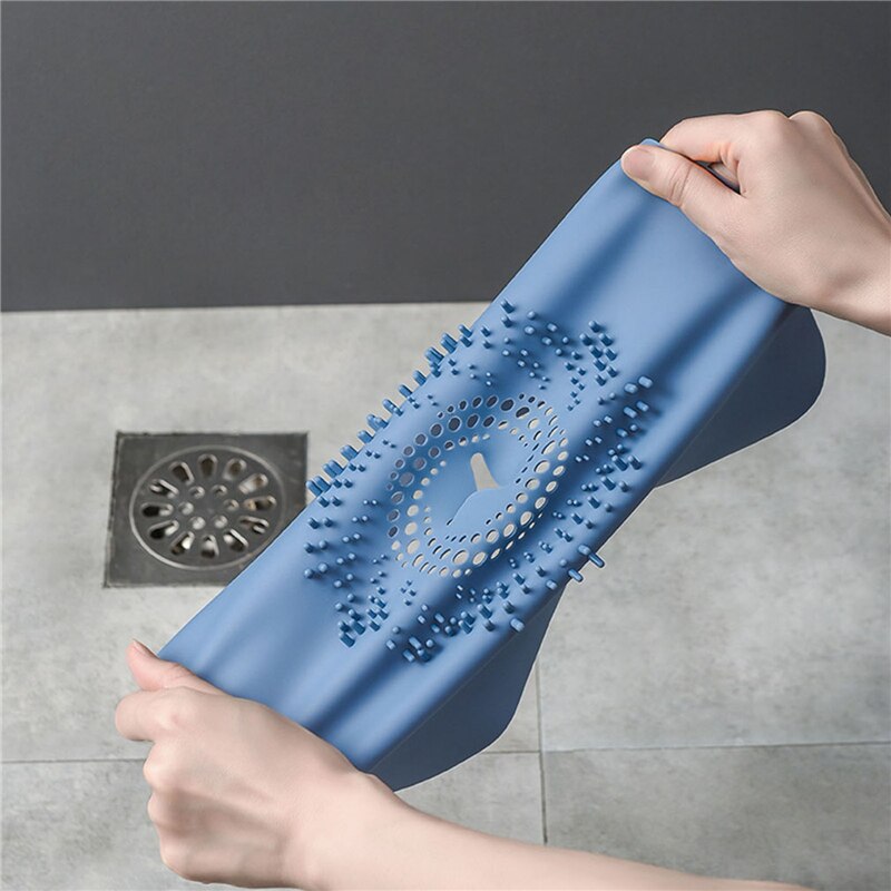 Silicone Shower Hair Catcher Wall Mounted Hair Stopper Collector