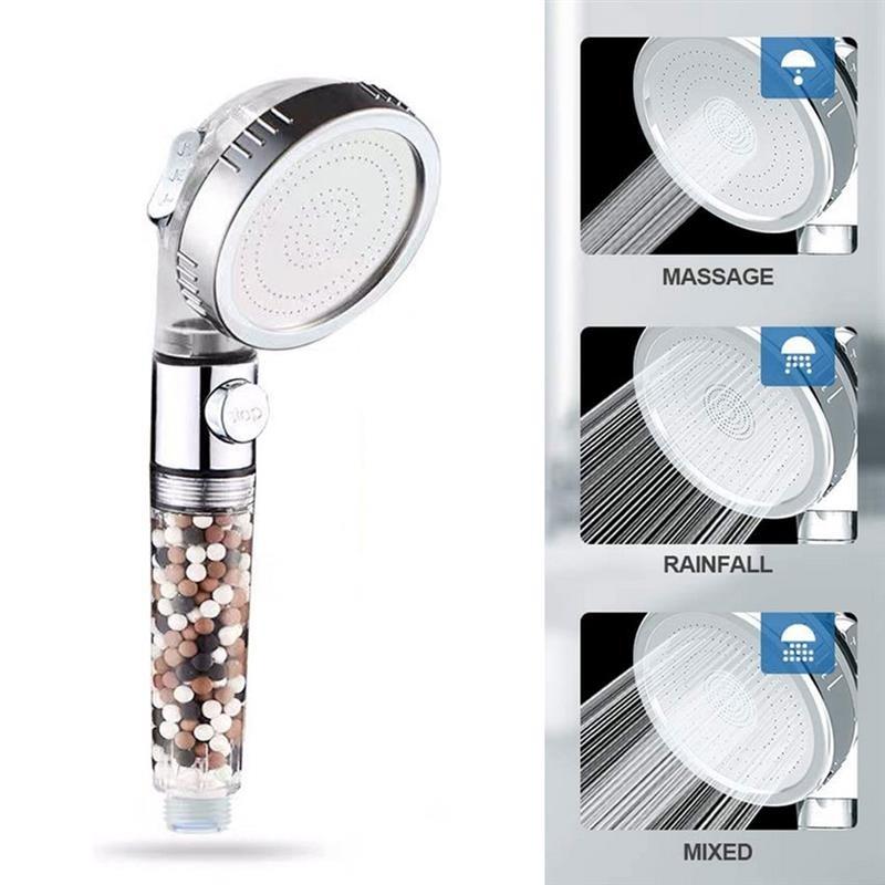MineralStream™ Ionic Shower Head 2.0 Mineral Stones Shower for Hard